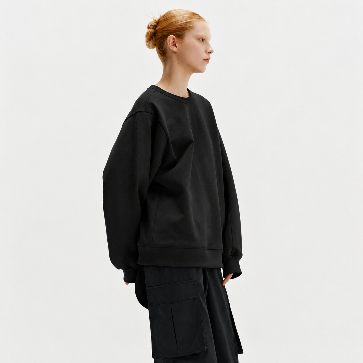 Line Sweatshirt BLACK 3