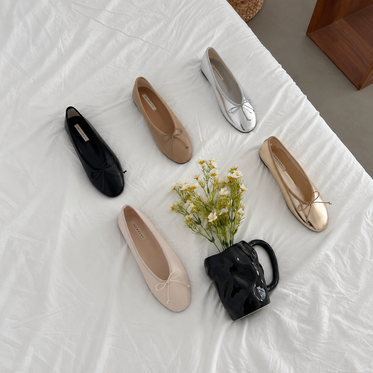 CA2387 Basic Soft Flat Shoes-BLACK 6