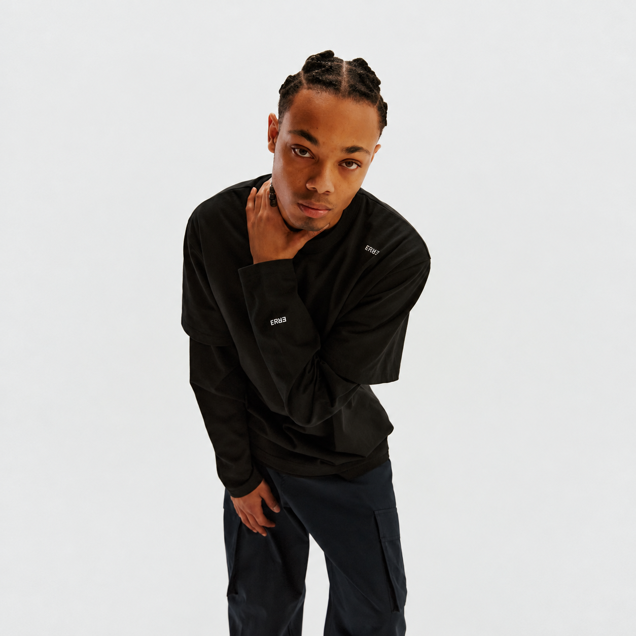 Two Crewneck T-Shirts BLACK 4