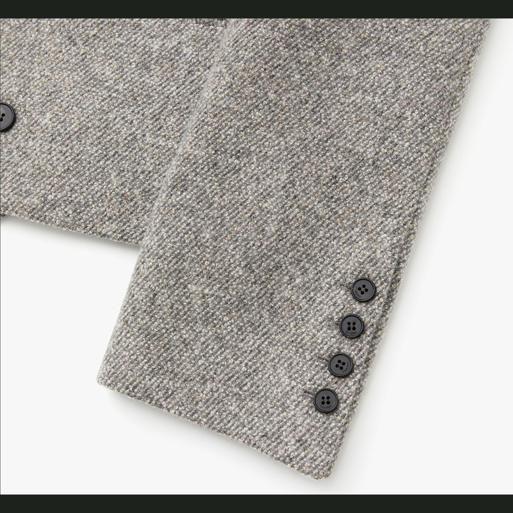 ROUND NECK DOUBLE WOOL JACEKT GRAY 3