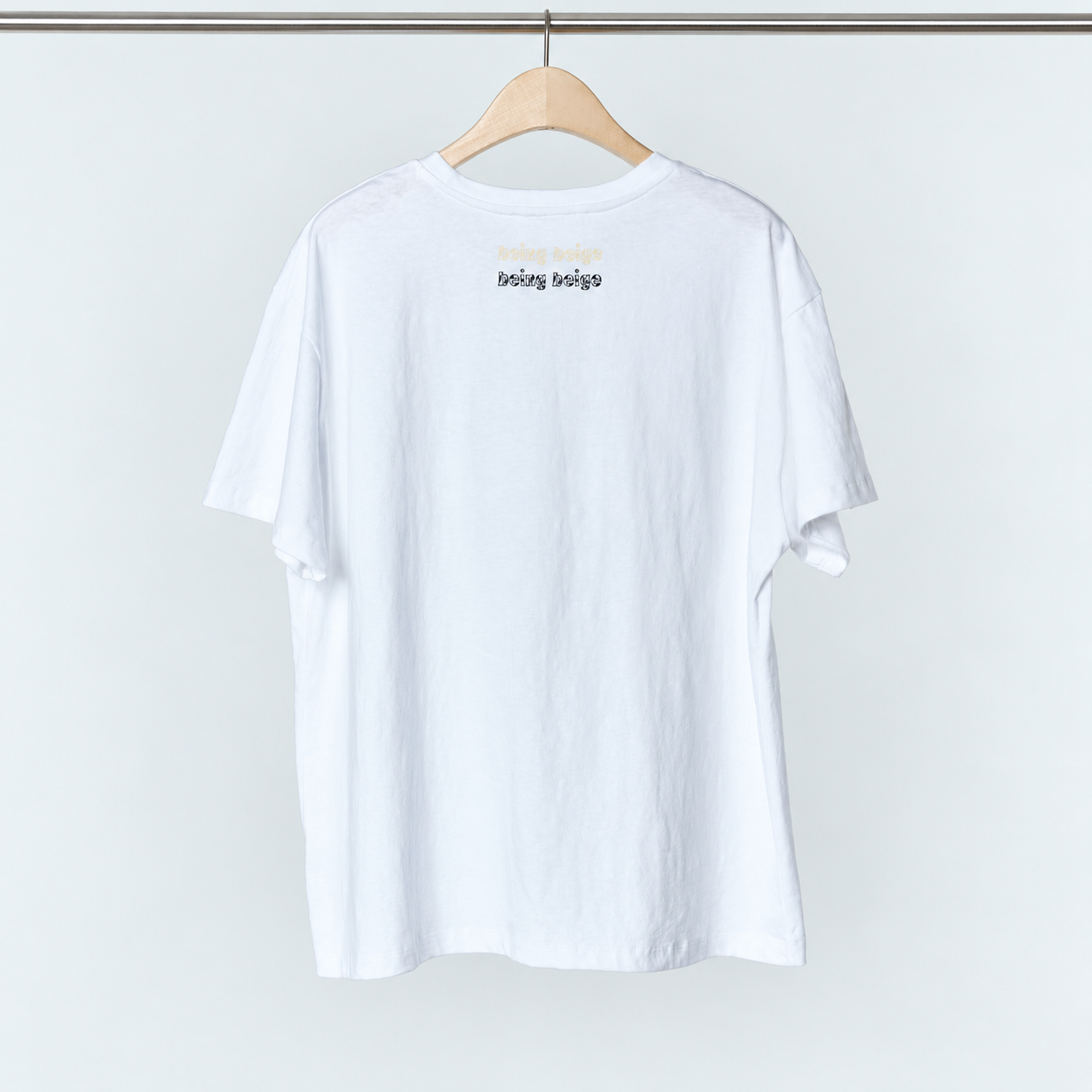 basic lettering t-shirt White 7