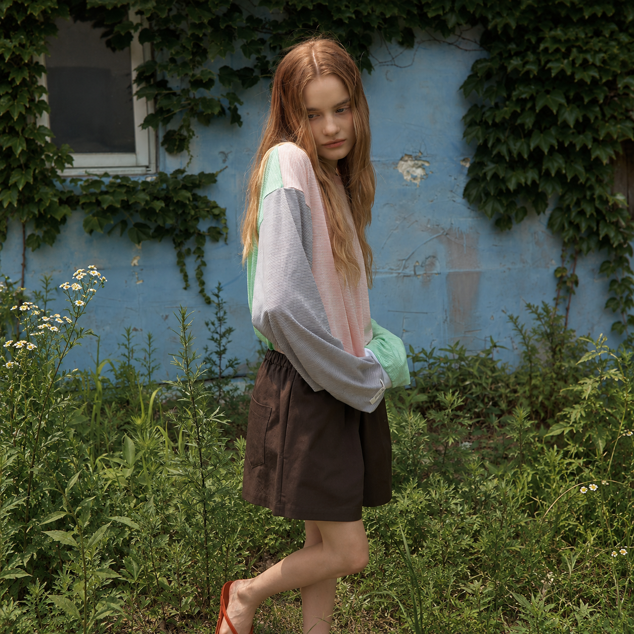 multi color block stripe t-shirt Pink 6
