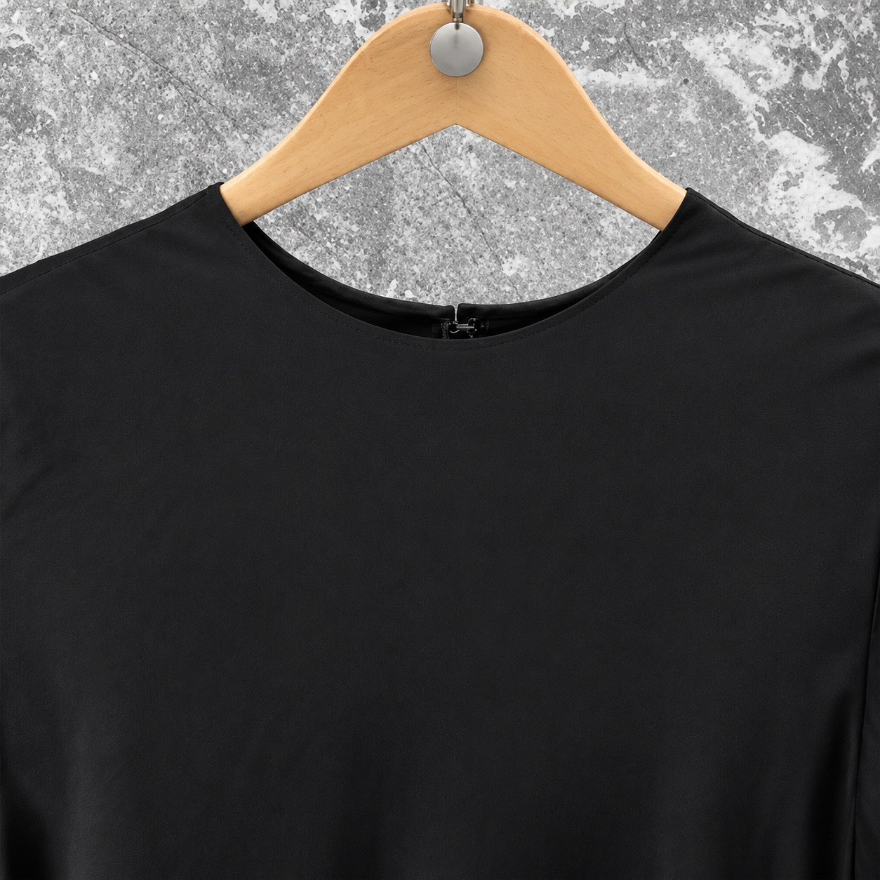 Backless Satin Slim Dress BLACK 3