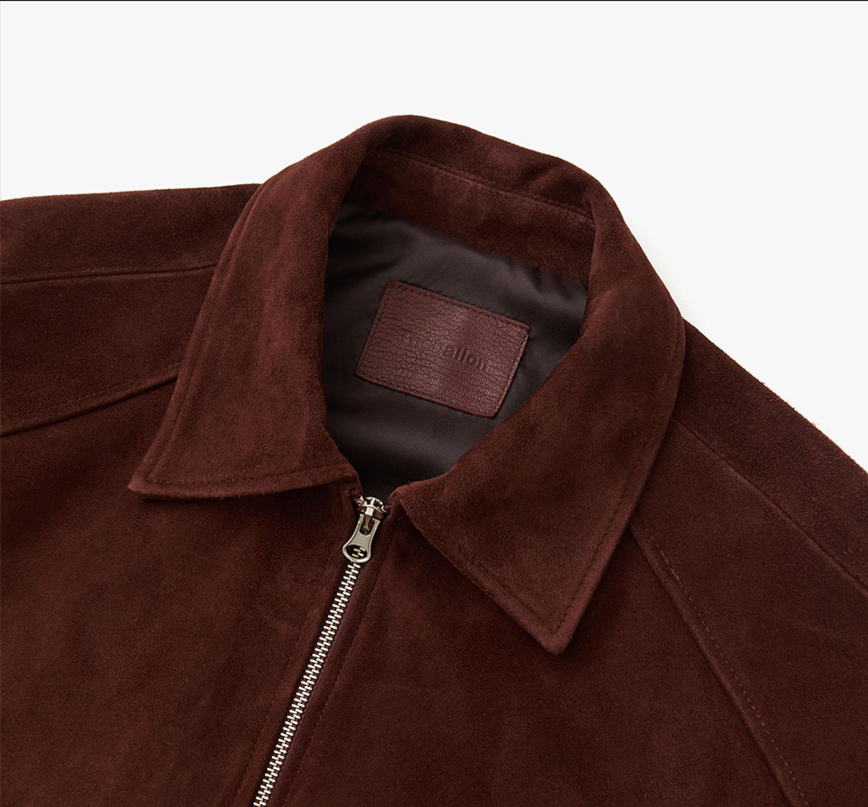 STANDARD BOMBER SUEDE JACKET BURGUNDY 5