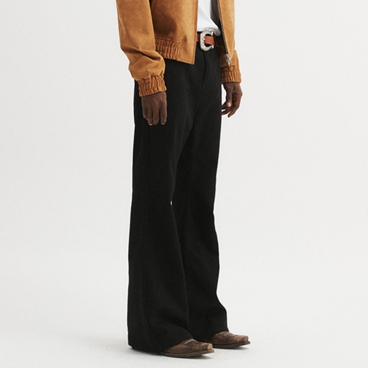 Signature Flare Denim Pants BLACK 3