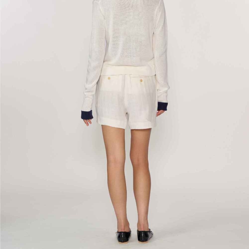 Natural Linen Shorts IVORY 6