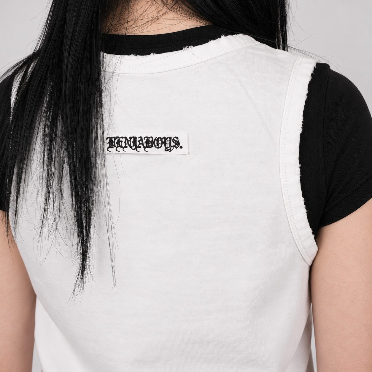 Distressed Tank Top White 4