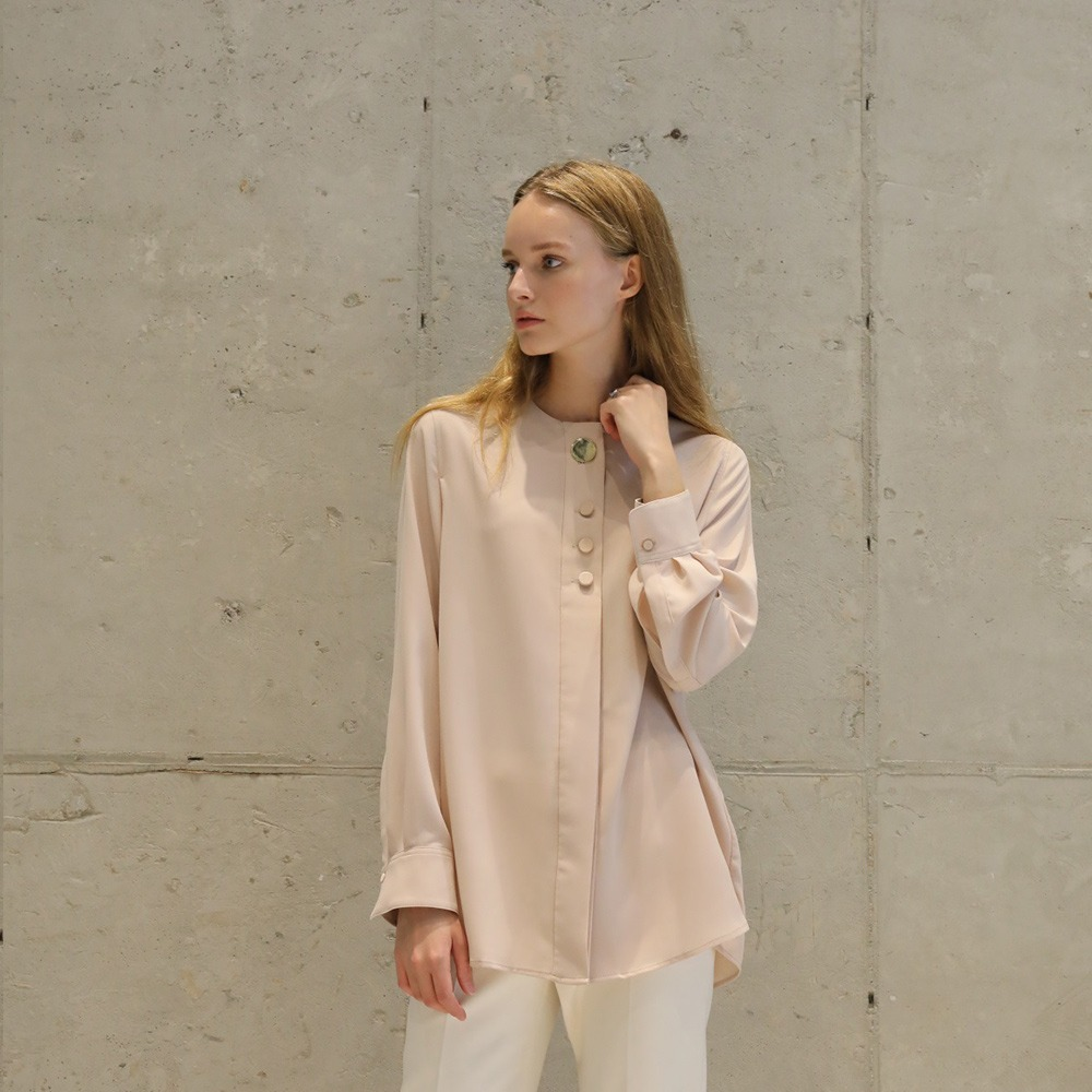 Rookie Button Point Blouse PINK 3