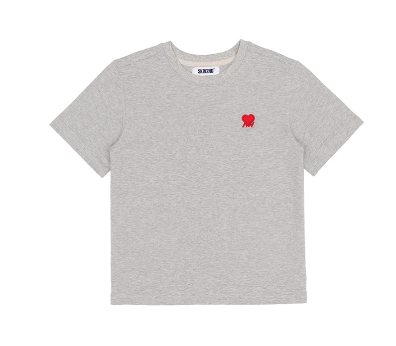 Zigzag Heart Logo T-Shirt GRAY 7