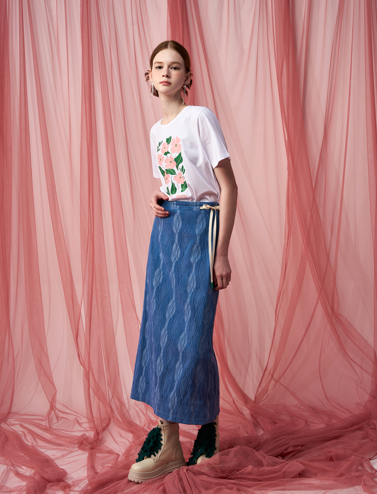 Zahara Denim Midi Skirt 7