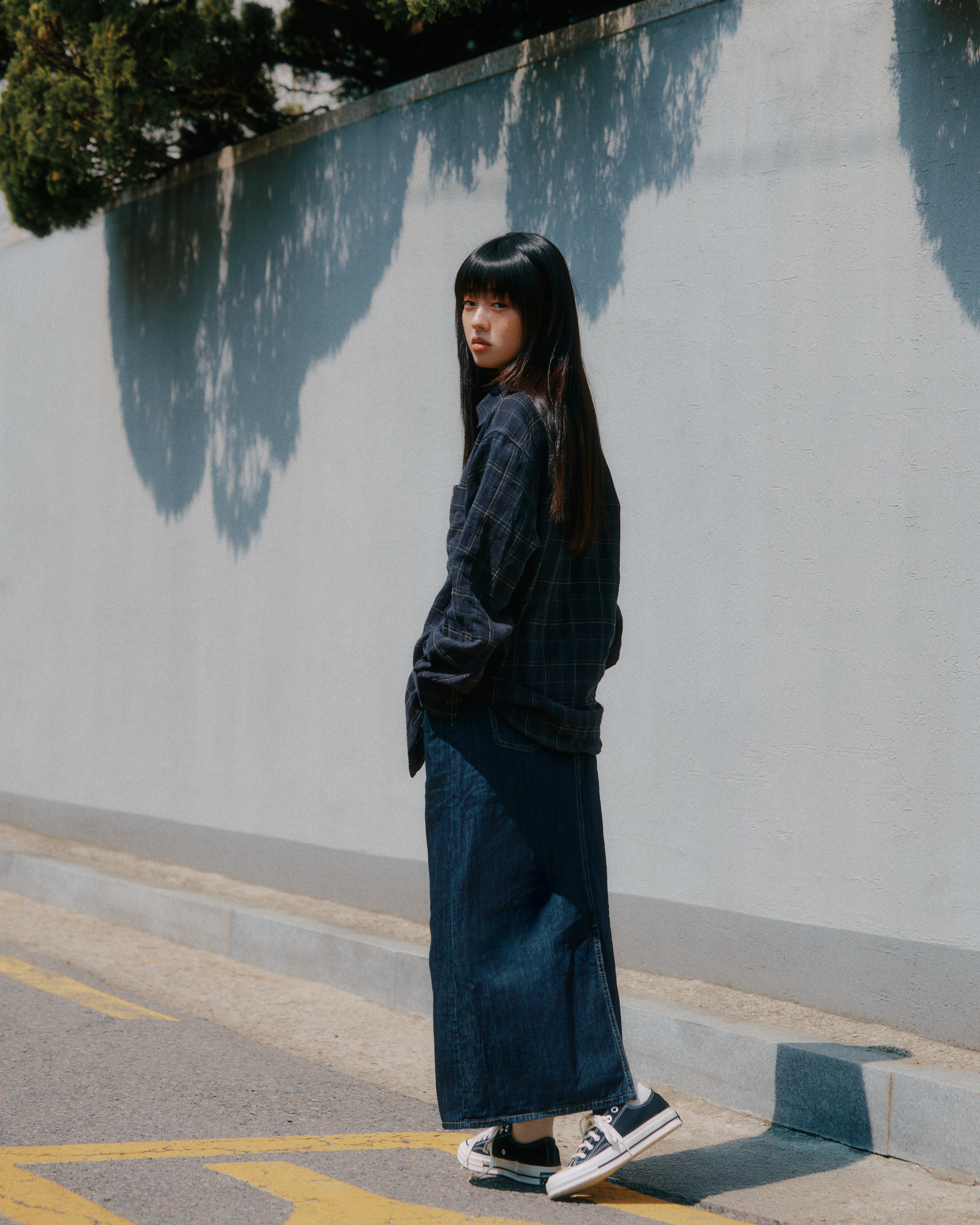 Check Shirt No.0003 -Summer Navy 3