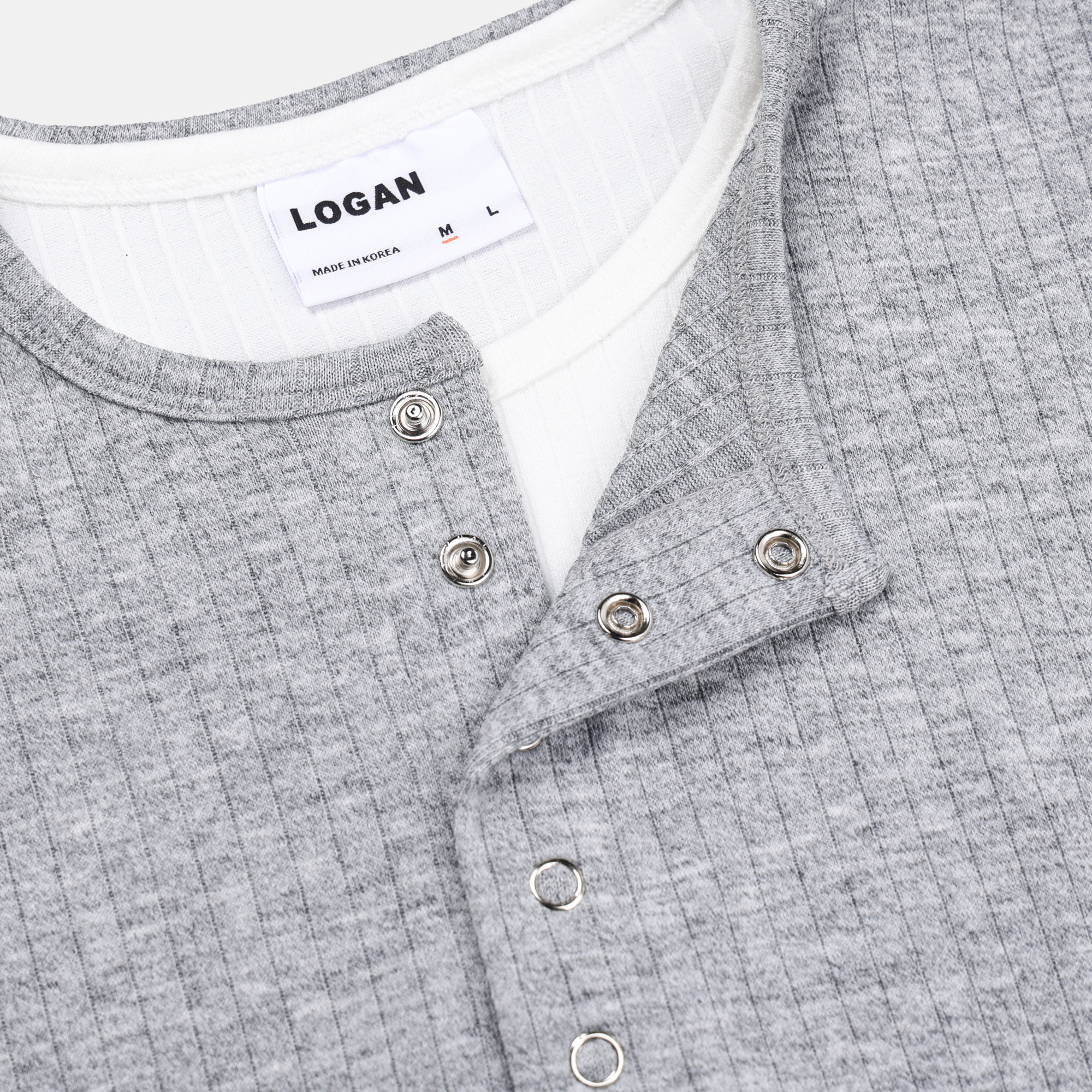 Sleeve Ribbed Henley Neck Long Sleeve T-Shirt 4