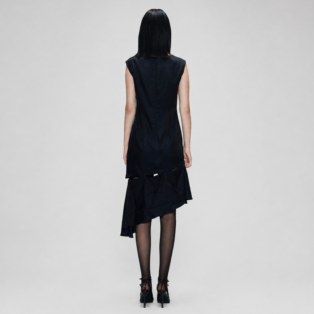 SATIN TWO-WAY ONEPIECE-NAVY 6