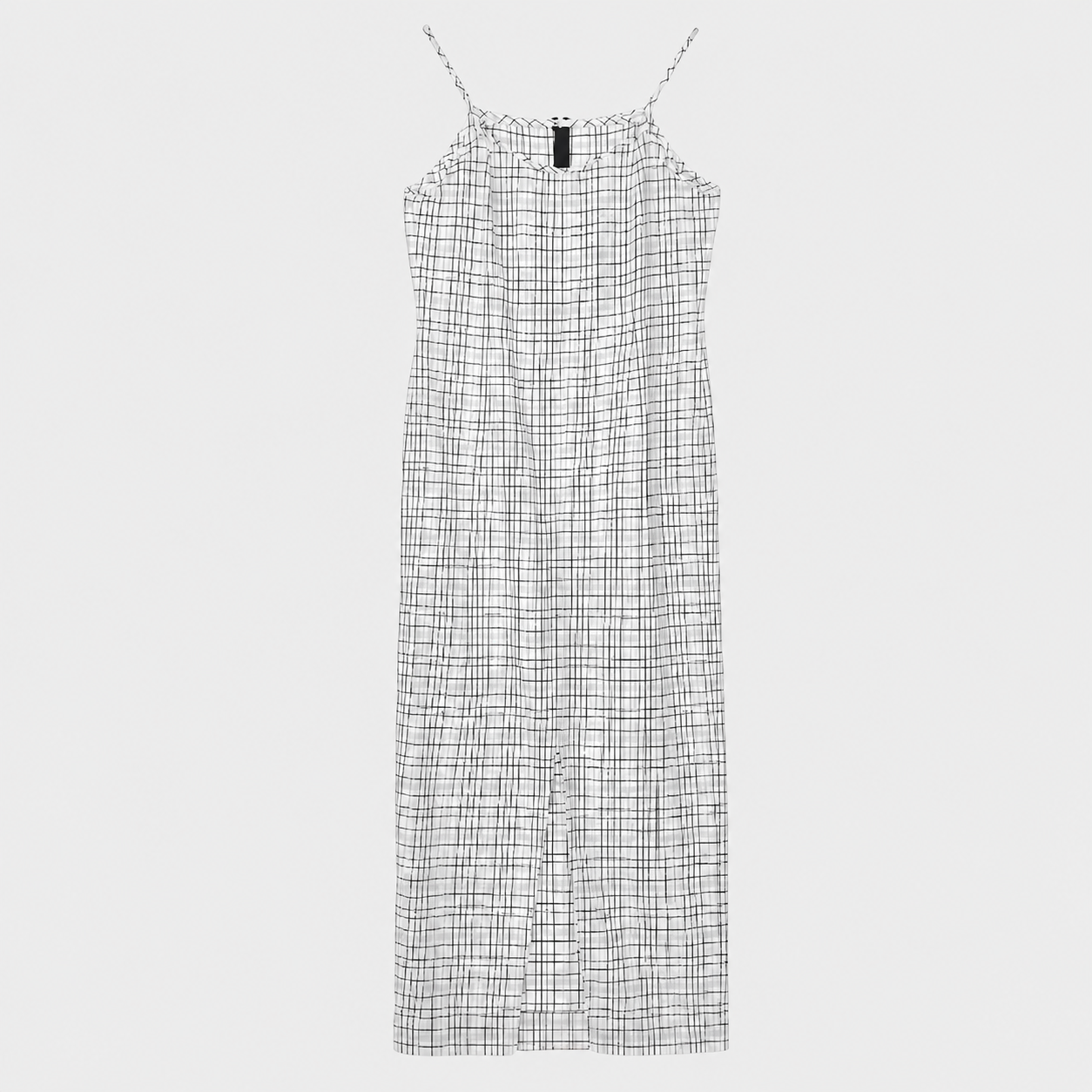 CHECK STRAP SLIP ONEPIECE-WHITE 6