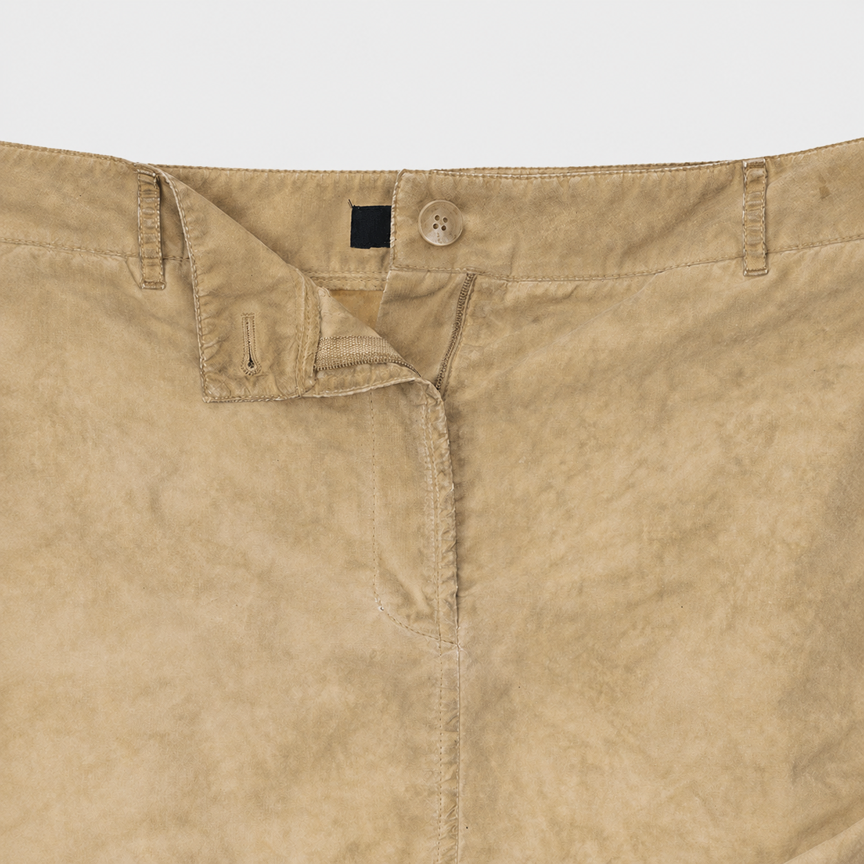 ASYMMETRIC TUCK SKIRT-BEIGE 6