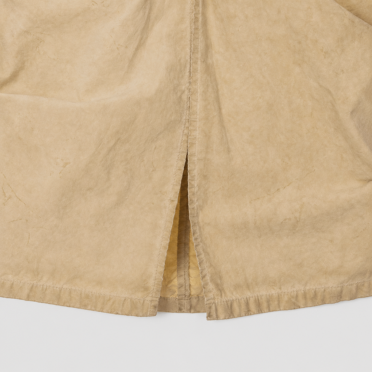 ASYMMETRIC TUCK SKIRT-BEIGE 7