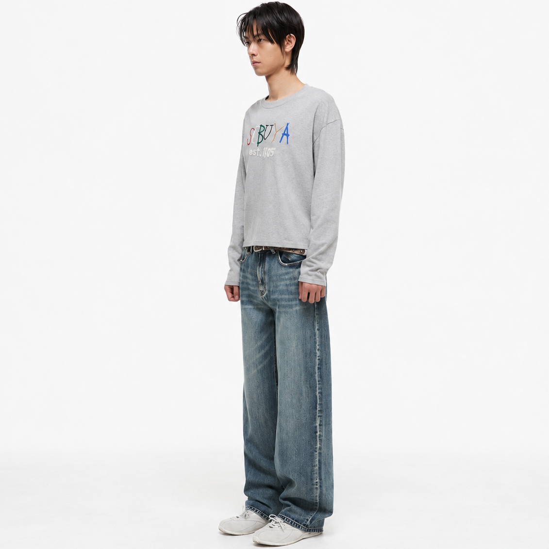Relax Wide Denim Pants-BLUE 3