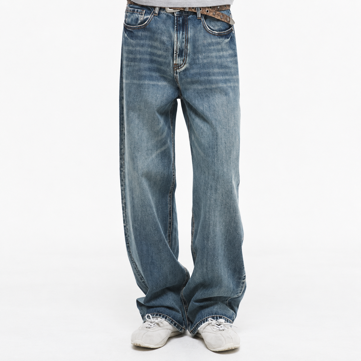 Relax Wide Denim Pants-BLUE 4
