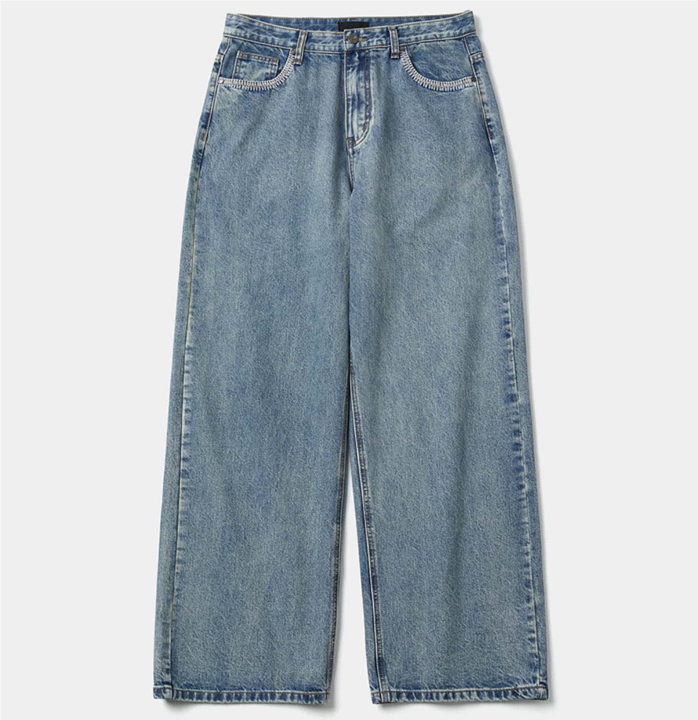 Spider Stitch Denim Pants-BLUE 8