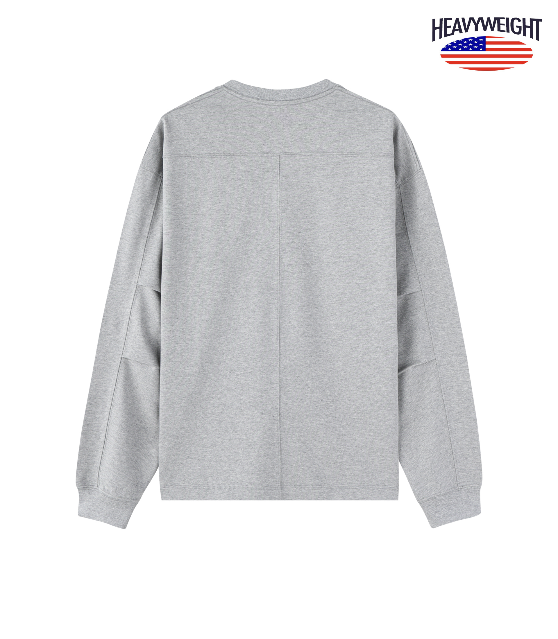 Heavyweight Henley Neck Semi-Oversized Long Sleeve T-Shirt 5