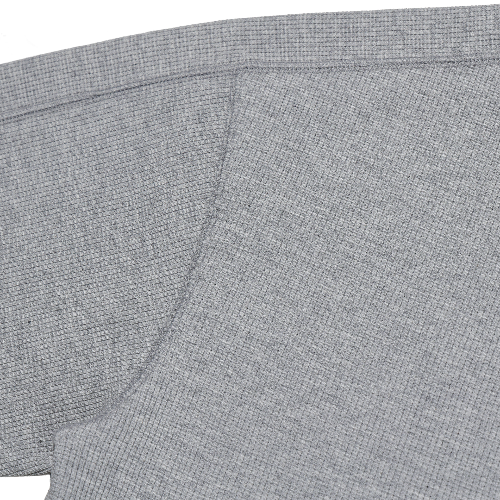 Waffle Henley Neck Long Sleeve T-Shirt 7