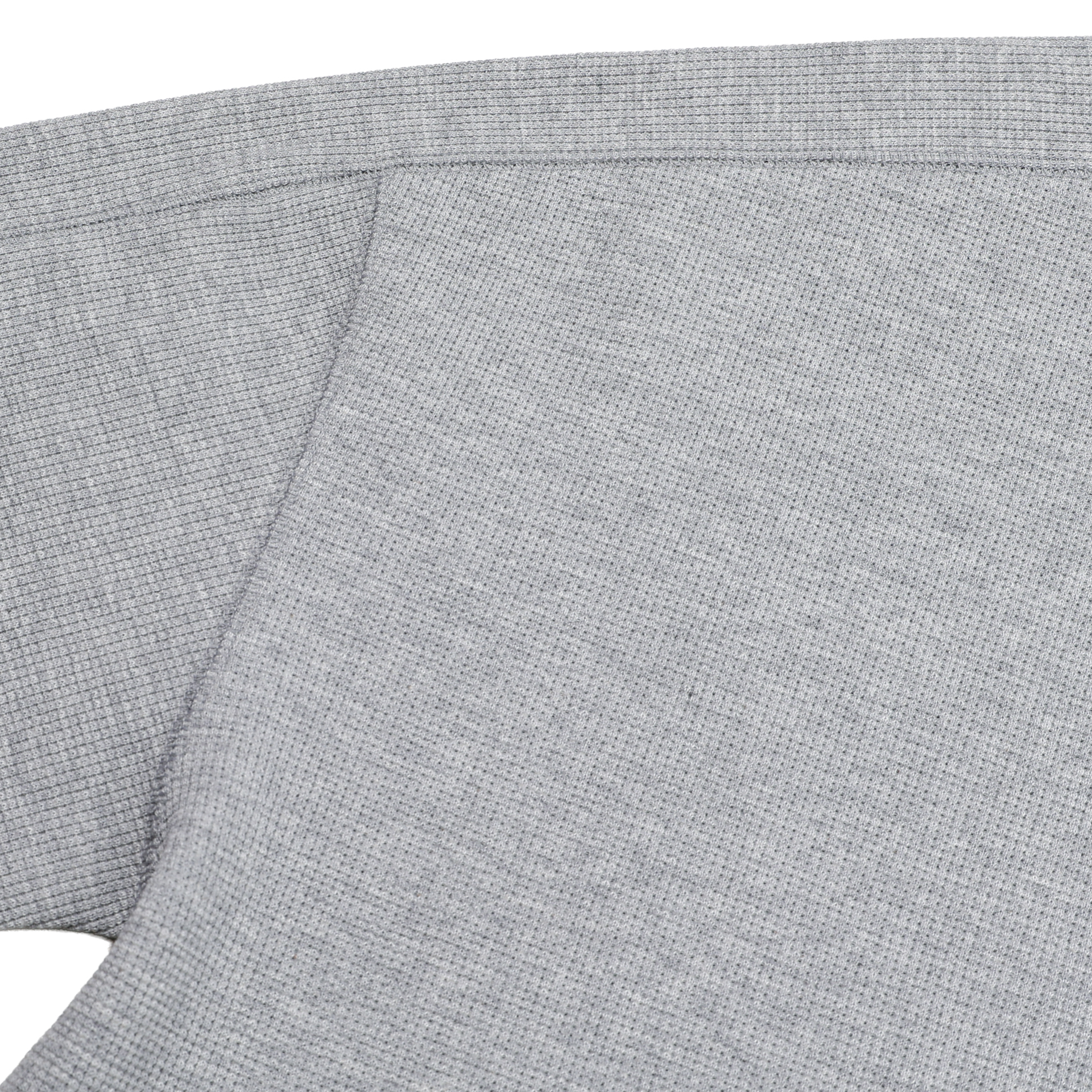 ワッフル生地のセミクロップド丈長袖Tシャ 7