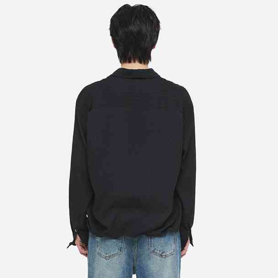 Crinkle Wire Shirt-BLACK 3