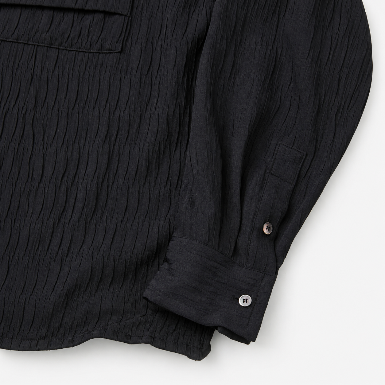 Crinkle Wire Shirt-BLACK 8