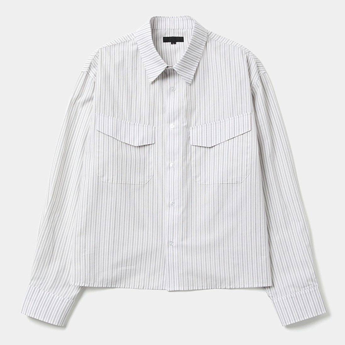 Stripe Crop Shirt-IVORY 4